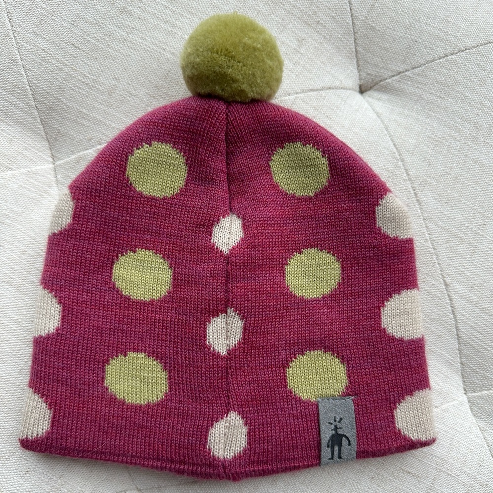 Smartwool Kids Polka Dot Hat - Pink and Green